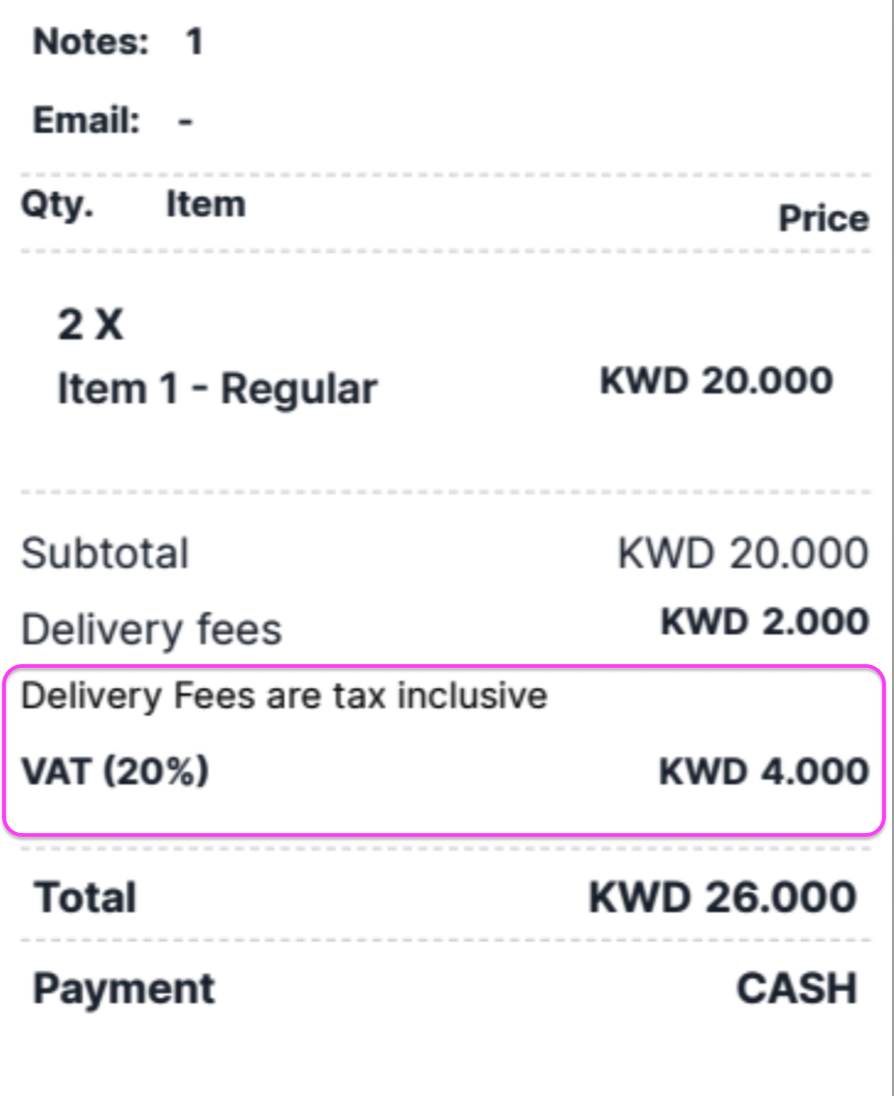 How to add VAT on delivery fees 🤔